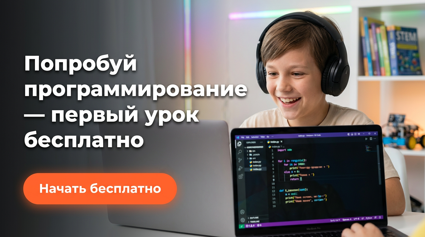 Попробуй программирование — первый урок бесплатно
